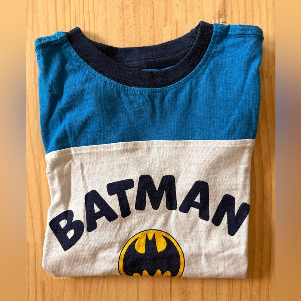 DC Boys' Colorblock Batman Tee in Blue, White, Black, Yellow